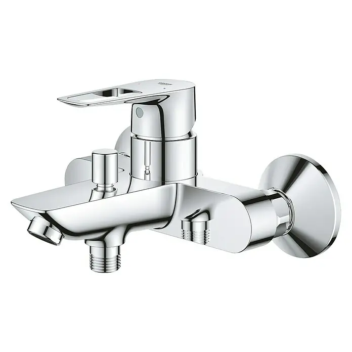 Grohe Start Loop Badewannenarmatur - Chrom, Glänzend, Durchmesser Kartusche: 35 mm - Diagonale Ansicht