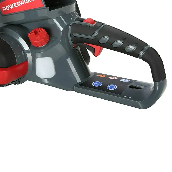 Powerworks Dual Voltage Motosierra de batería P24CS25 - 24 V, Iones de litio, Sin batería, Longitud de la cuchilla: 25 cm - Primer plano