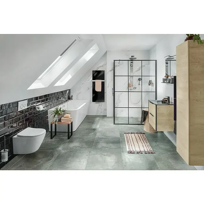 Camargue Paris Wand-WC-Set 2.0 - Spülrandlos, Ohne Spezialglasur, Spülform: Tief, WC Abgang: Waagerecht, Weiß - Stimmungsaufnahme
