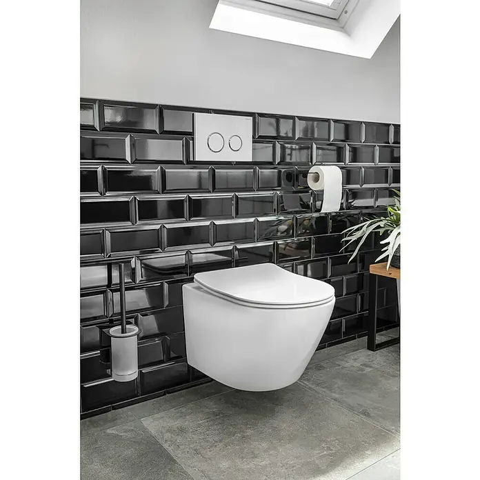 Camargue Paris Wand-WC-Set 2.0 - Spülrandlos, Ohne Spezialglasur, Spülform: Tief, WC Abgang: Waagerecht, Weiß - Stimmungsaufnahme
