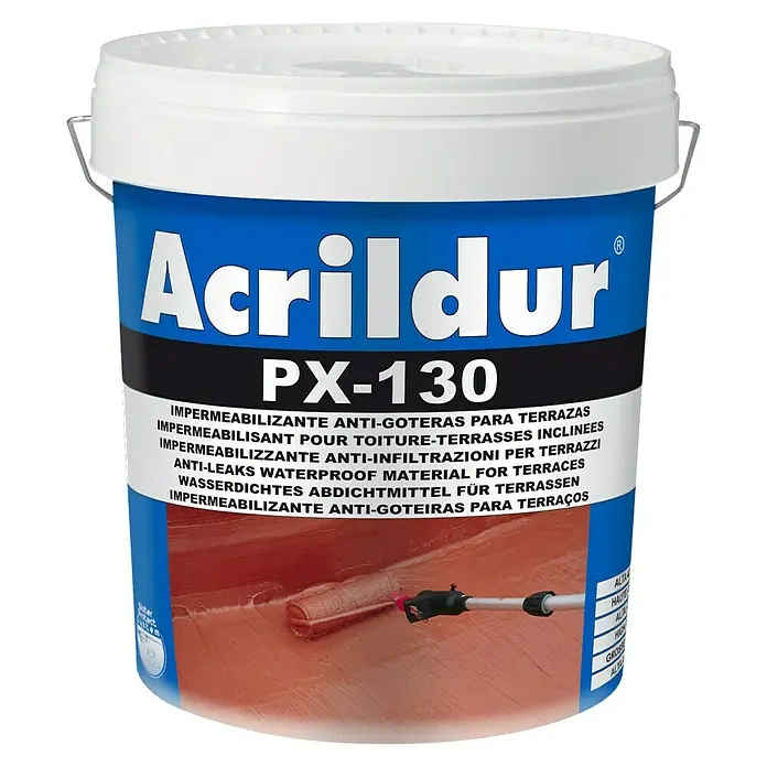 Impermeabilizante Acrildur PX-130 - Blanco, 15 l - Vista frontal