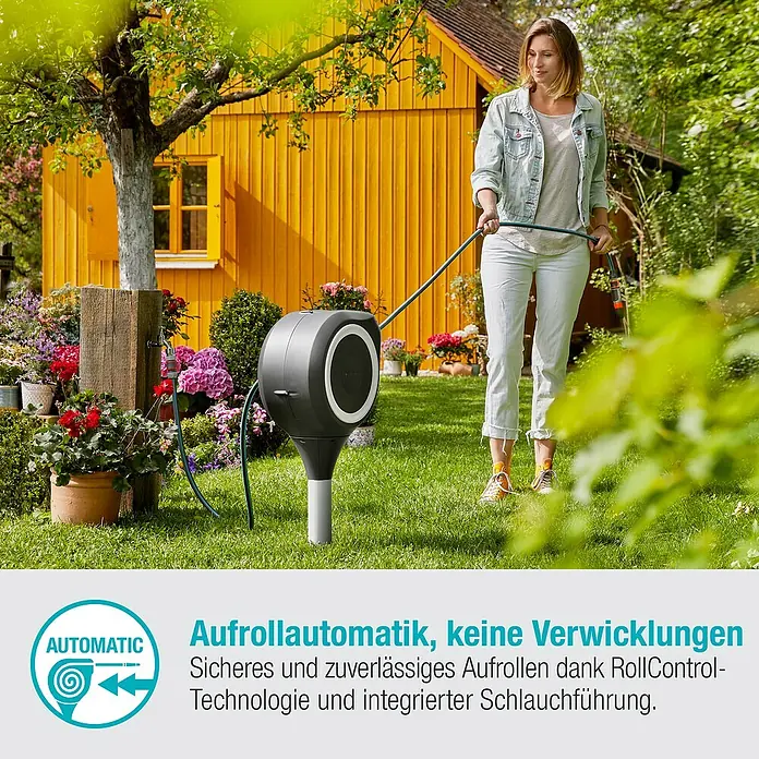 Gardena Schlauchbox RollUp S - Schlauchlänge: 15 m - Informationsansicht