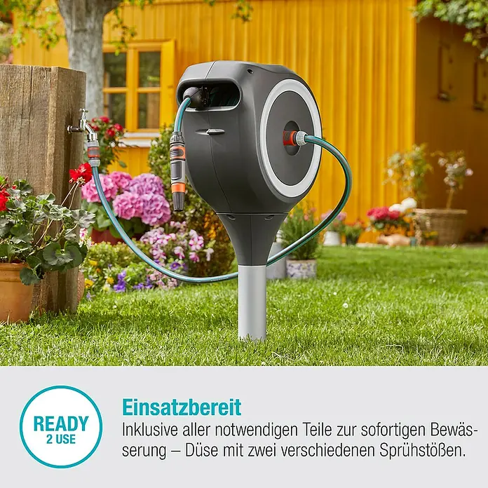 Gardena Schlauchbox RollUp S - Schlauchlänge: 15 m - Informationsansicht