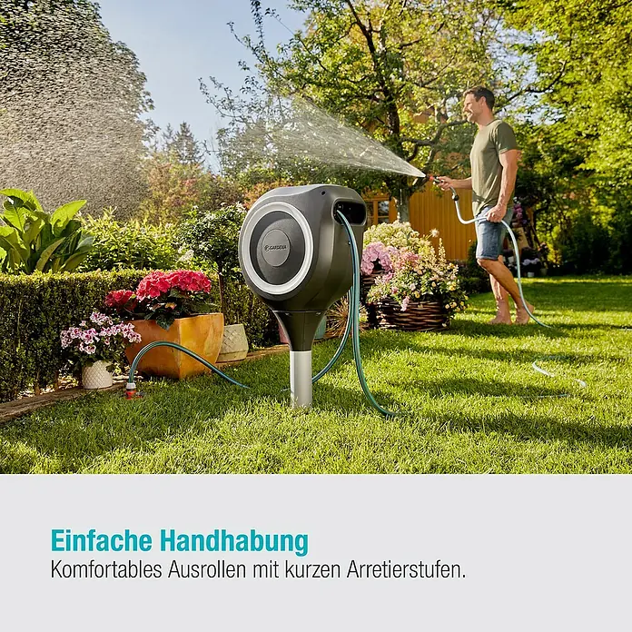 Gardena Schlauchbox RollUp M - Schlauchlänge: 20 m - Informationsansicht
