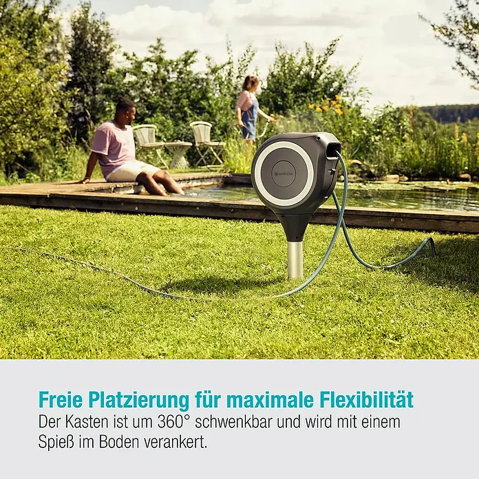 Gardena Schlauchbox RollUp M - Schlauchlänge: 20 m - Informationsansicht