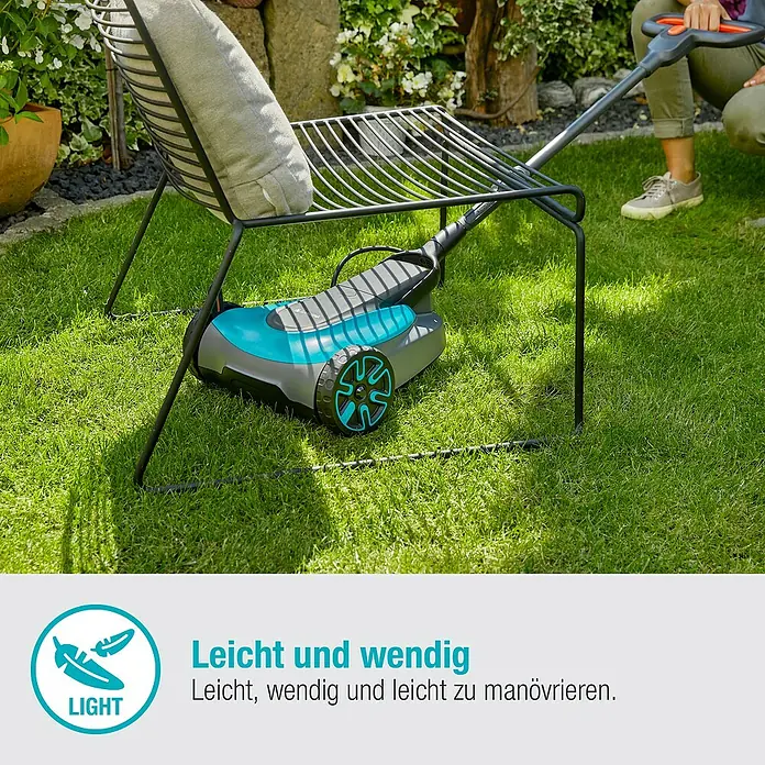 Gardena Akku-Rasenmäher HandyMower 22/18V P4A - 18 V, 1 Akku, 2,5 Ah, Schnittbreite: 22 cm - Informationsansicht