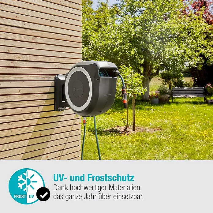 Gardena Wand-Schlauchbox RollUp L - Schlauchlänge: 30 m - Informationsansicht