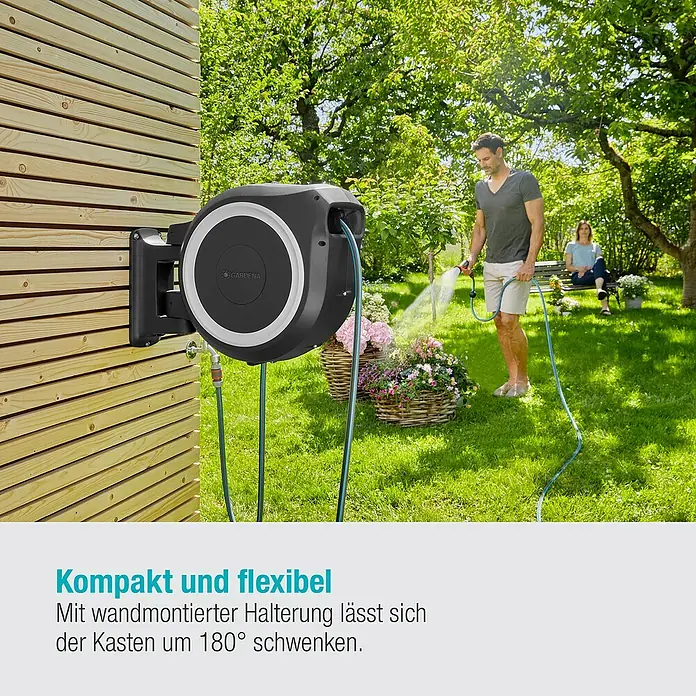 Gardena Wand-Schlauchbox RollUp XL - Schlauchlänge: 35 m - Informationsansicht
