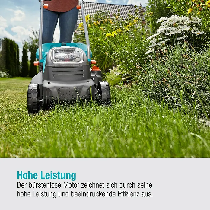 Gardena Akku-Rasenmäher PowerMax 32/36V P4A - 36 V, 2 Akkus, 2,5 Ah, Schnittbreite: 32 cm - Informationsansicht
