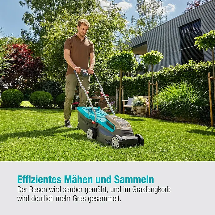 Gardena Akku-Rasenmäher PowerMax 32/36V P4A - 36 V, 2 Akkus, 2,5 Ah, Schnittbreite: 32 cm - Informationsansicht
