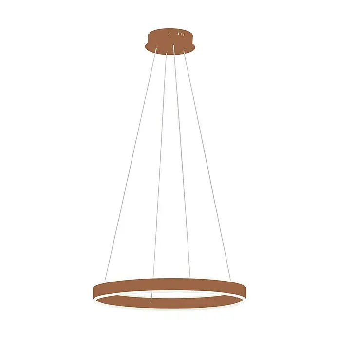 Eglo LED-Pendelleuchte rund Alcazaba - 36 W, Durchmesser: 55 cm, Mokka, Warmweiß - Vorderansicht