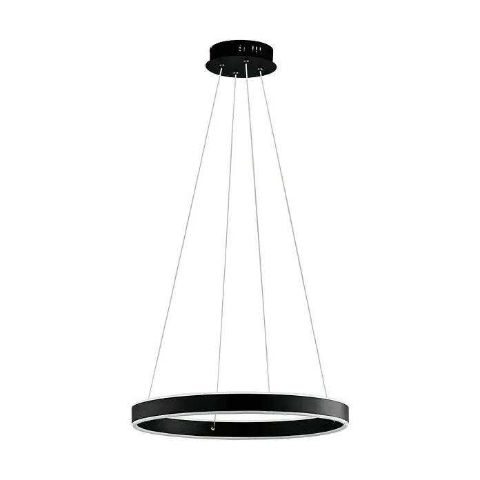 Eglo LED-Pendelleuchte rund Alcazaba - 36 W, Durchmesser: 55 cm, Schwarz, Warmweiß - Vorderansicht