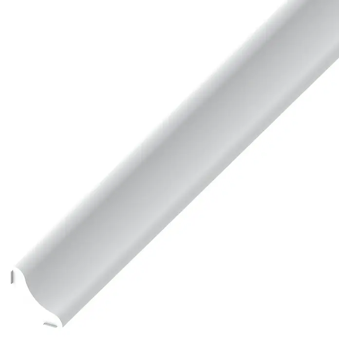 Eckleiste - 2.500 x 20 x 20 mm, Kunststoff, Weiß, Selbstklebend - Linke Seitenansicht
