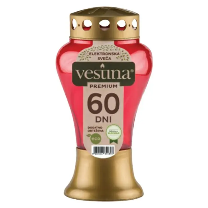 Lampion Vestina VP001S1 - Ø x V: 110 x 210 mm, Crvene boje - Pogled sprijeda