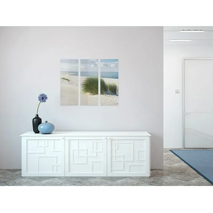 Glasbild Seaside Idyll - Seaside Idyll, B x H: 90 x 80 cm, 3 -tlg. - Stimmungsaufnahme