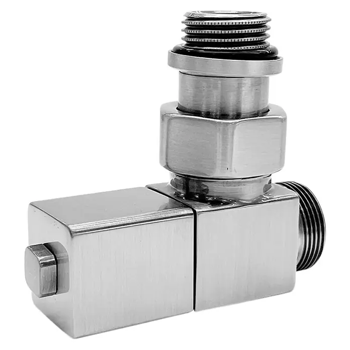Rointe Válvula para radiador Egeo - ½″, Inox - Vista angular