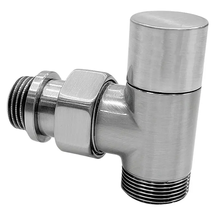 Rointe Válvula para radiador Tifana - ½″, Inox - Vista angular
