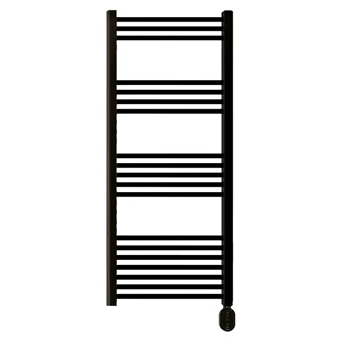 Rointe Radiador toallero eléctrico Elba Oval - An x Al: 50 x 121,5 cm, 500 W, Negro - Vista frontal