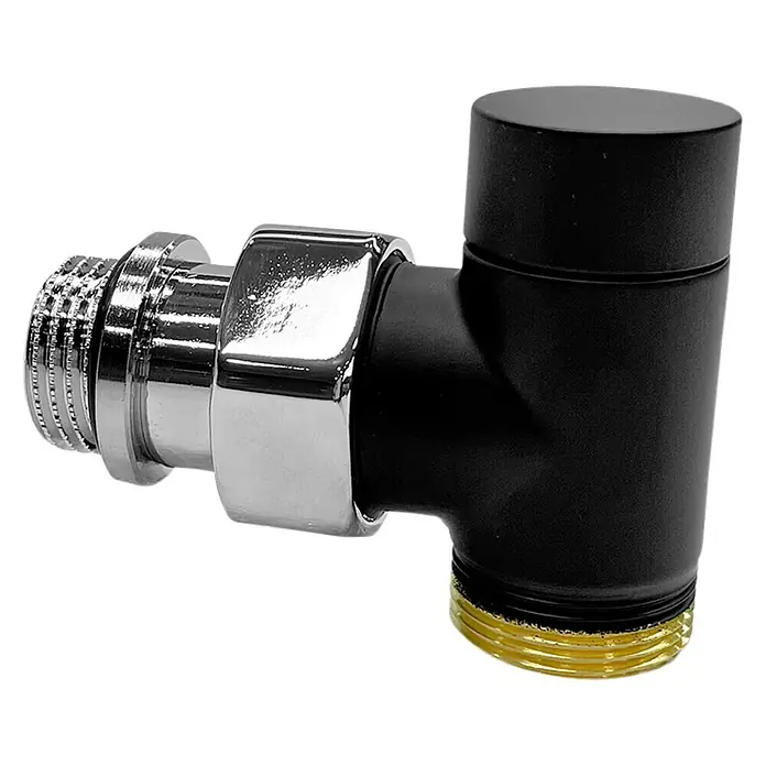 Rointe Detentor para radiador Tifana - ½″, Negro - Vista angular