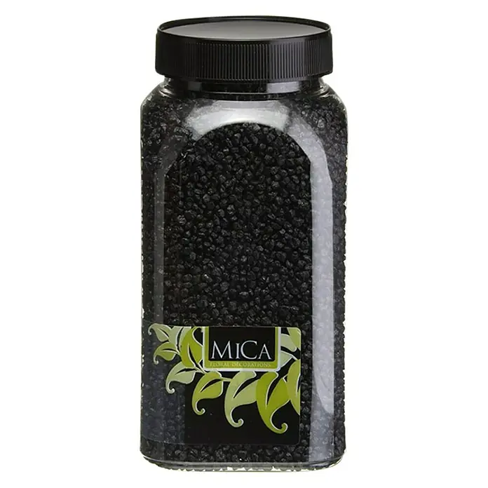 Piedras decorativas - Negro, Tamaño de grano: Ø 2 - 3 mm, 1 kg - Vista frontal