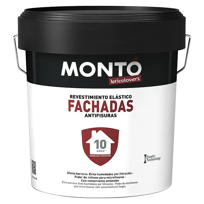 Montó Pintura para fachadas Antifisuras - Blanco, 15 l, Mate