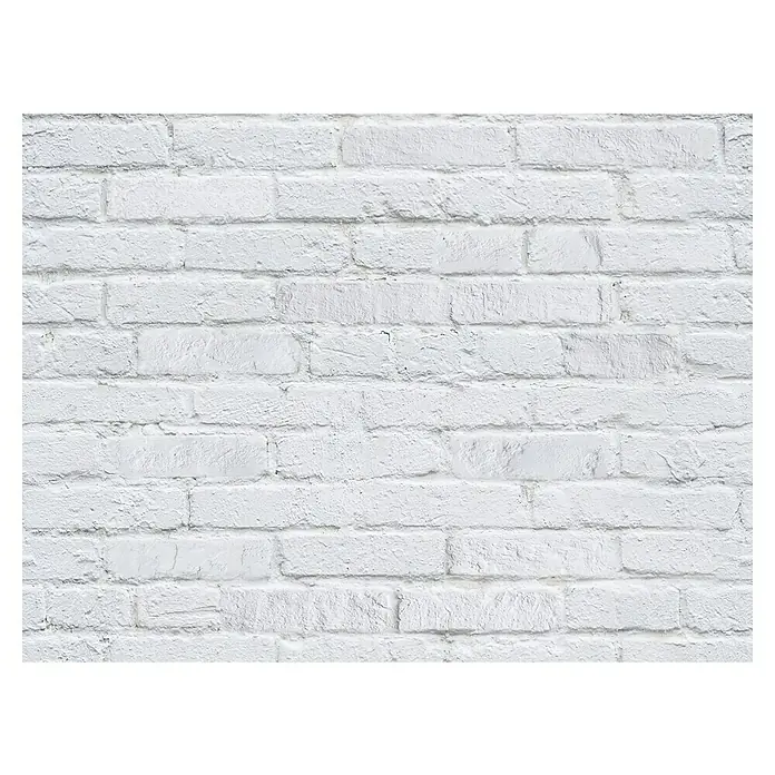 Papel pintado vinílico adhesivo Lineawall - Muro blanco, 90 cm x 2,8 m - Primer plano