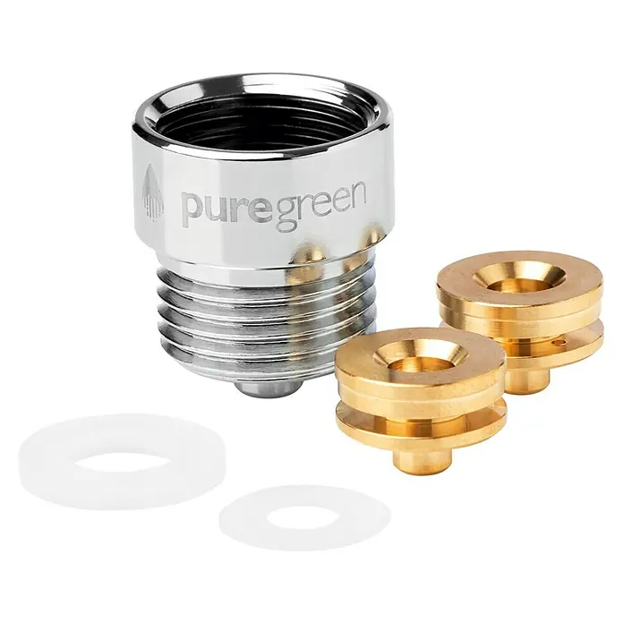 Puregreen Wassersparverschraubung - Geeignet für: Brausearmaturen, Chrom - Diagonale Ansicht