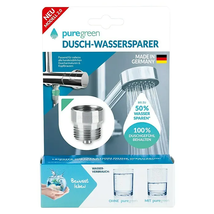 Puregreen Wassersparverschraubung - Geeignet für: Brausearmaturen, Chrom - Vorderansicht