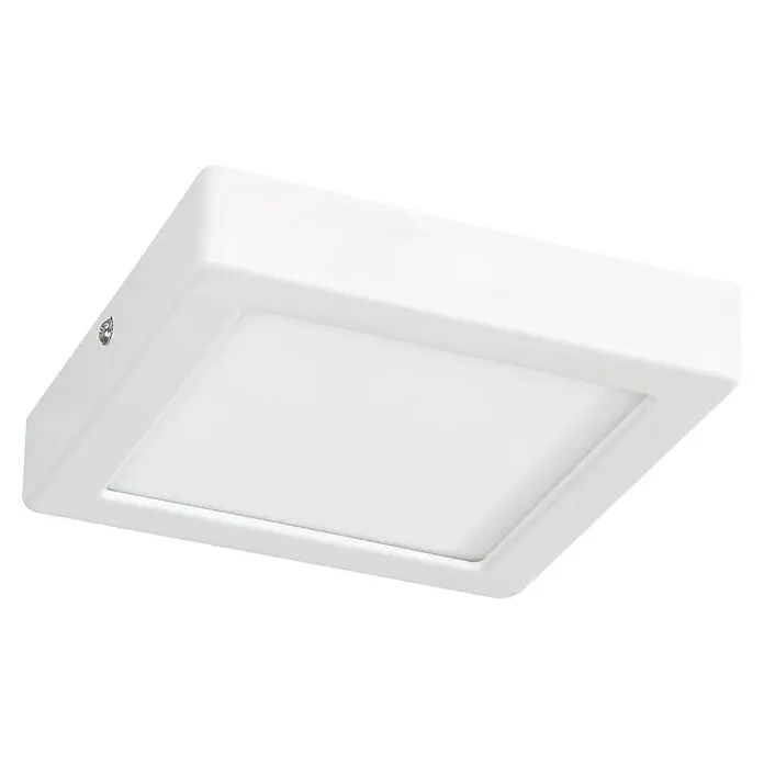 Eglo LED-Deckenleuchte Idun - 9,5 W, L x B x H: 3 x 17 x 17 cm, Weiß, Neutralweiß - Diagonale Ansicht