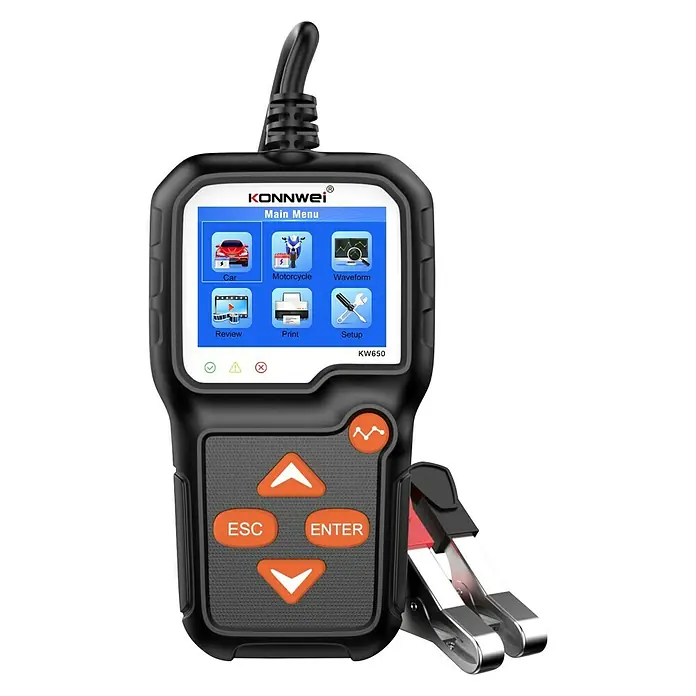 Comprobador de batería KW650 - 16 V - Vista frontal