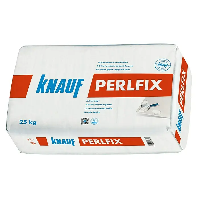 Knauf Ansetzgips Perlfix - 25 kg, Geeignet für: Gipsplatten
