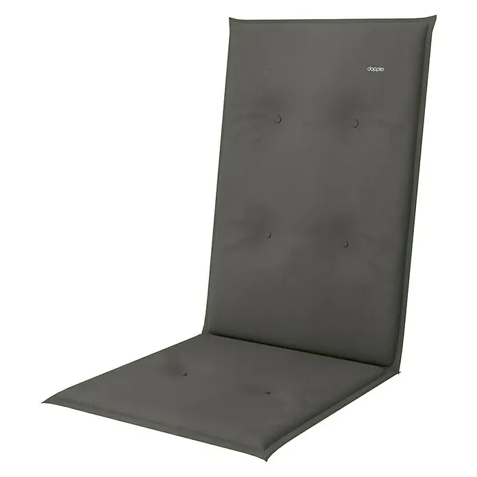 Doppler Gartenmöbel-Auflage Look - Anthrazit, L x B x H: 119 x 48 x 4 cm, Hochlehner, Polyester