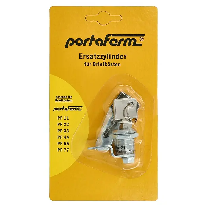 Portaferm Ersatzzylinder PF - Passend für: Portaferm Briefkästen PF - Vorderansicht