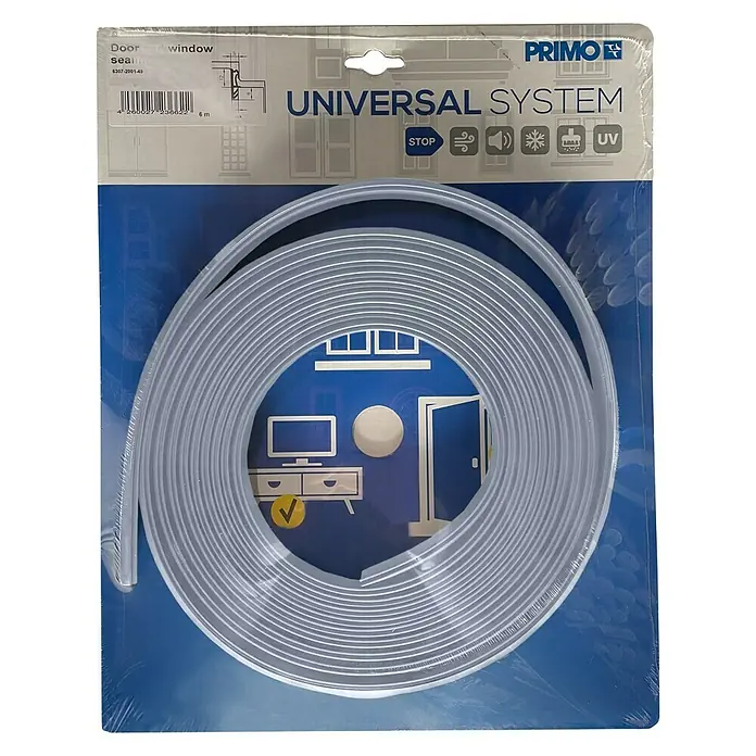Primo Universaldichtung Lignum F 45 - Grau, 6 m, Passend für: Nutbreite 4 – 5 mm - Vorderansicht