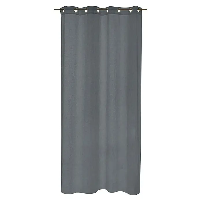 Cortina Jodie - An x Al: 140 x 250 cm, 100 % poliéster , Gris - Vista frontal