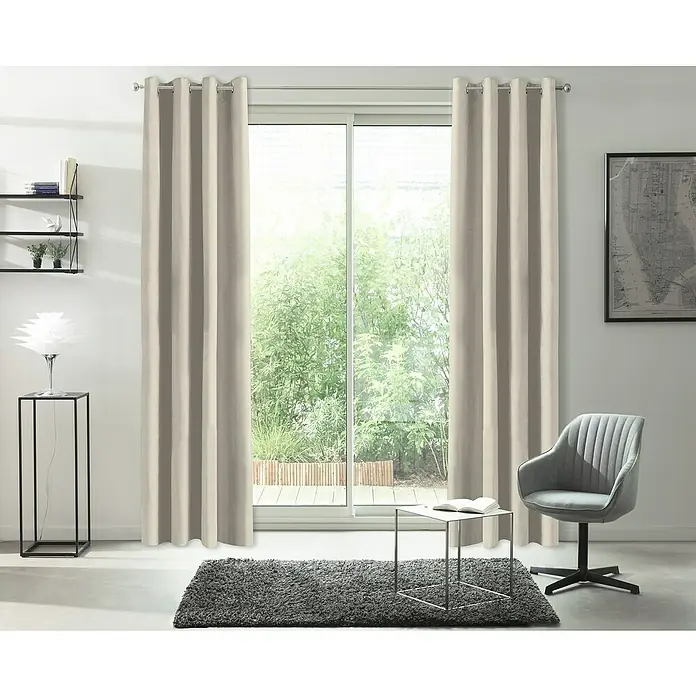 Cortina Térmica Attila - An x Al: 140 x 240 cm, 100% poliéster, Crudo - Foto ambiente