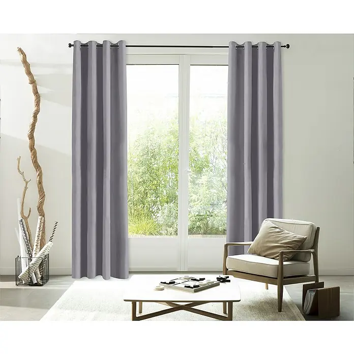 Cortina Térmica Finland - An x Al: 140 x 240 cm, 100% poliéster, Gris - Foto ambiente