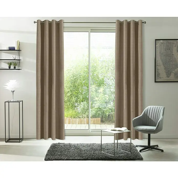 Cortina Scarlet - An x Al: 140 x 250 cm, 100 % poliéster , Topo - Foto ambiente
