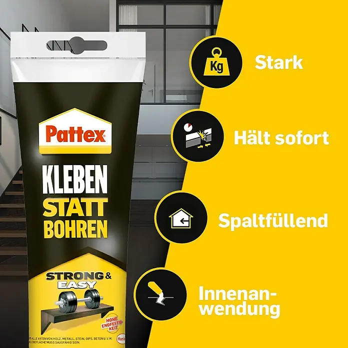 Pattex Montagekleber Kleben statt Bohren - 250 g - Informationsansicht