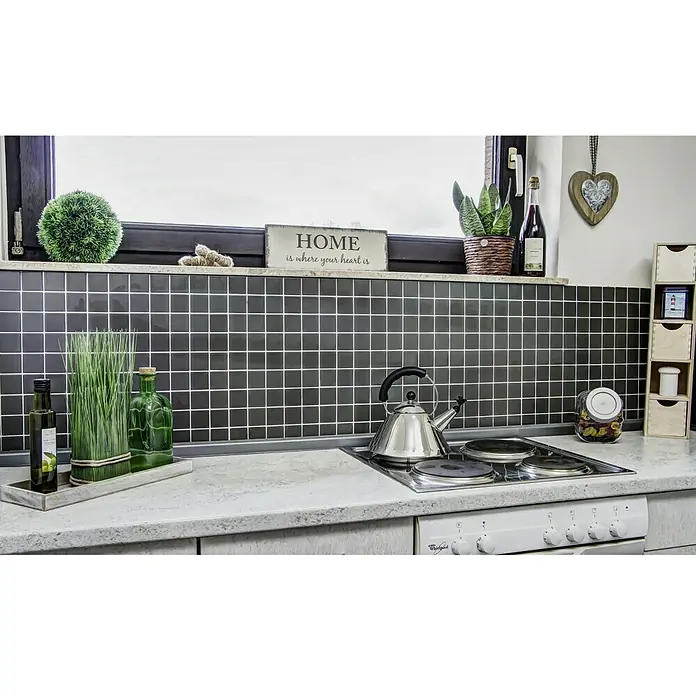 Mosaikfliese Quadrat Uni CD 172 - 29,8 x 29,8 cm, Grau, Matt - Stimmungsaufnahme