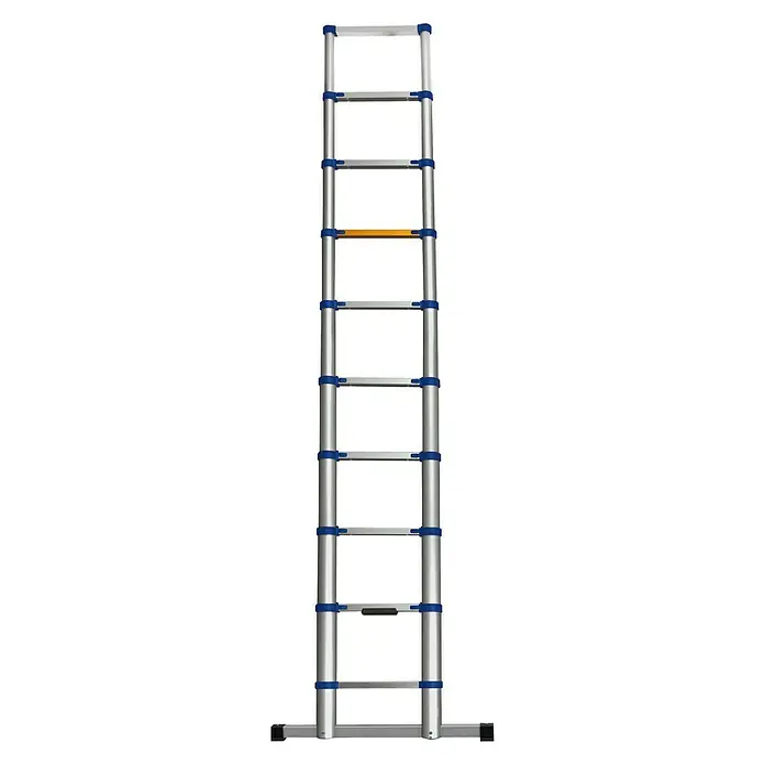 Stabilomat Teleskopleiter - Arbeitshöhe: 3,21 m, Aluminium, Transportlänge: 0,83 m - Vorderansicht