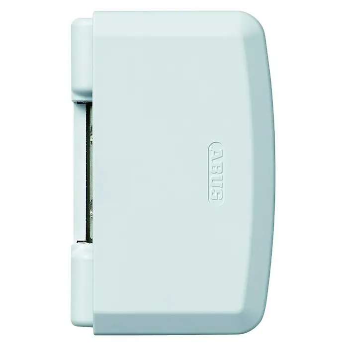 Abus Scharnierseitensicherung TAS112 - L x B x H: 108 x 66 x 30,5 mm, Weiß - Vorderansicht