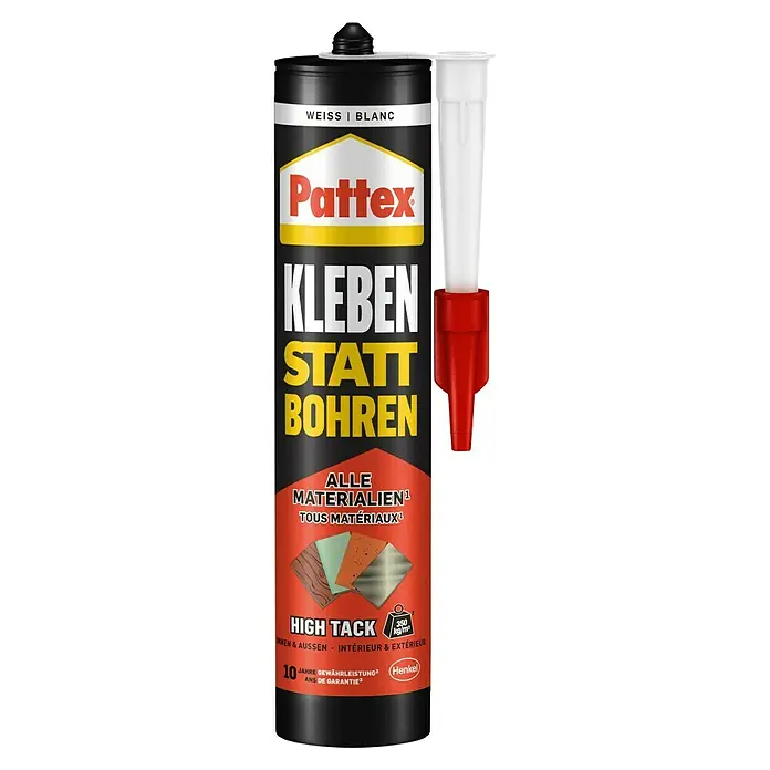 Pattex Montagekleber Kleben statt Bohren High Tack - 440 g, Lösemittelfrei - Vorderansicht