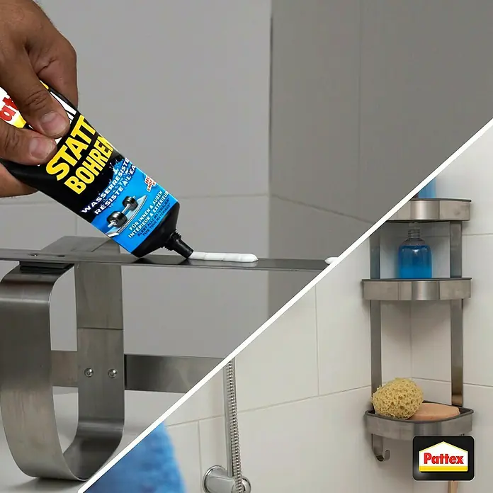 Pattex Kleben statt Bohren - 340 g, Wasserbeständig - Anwendungsbeispiel