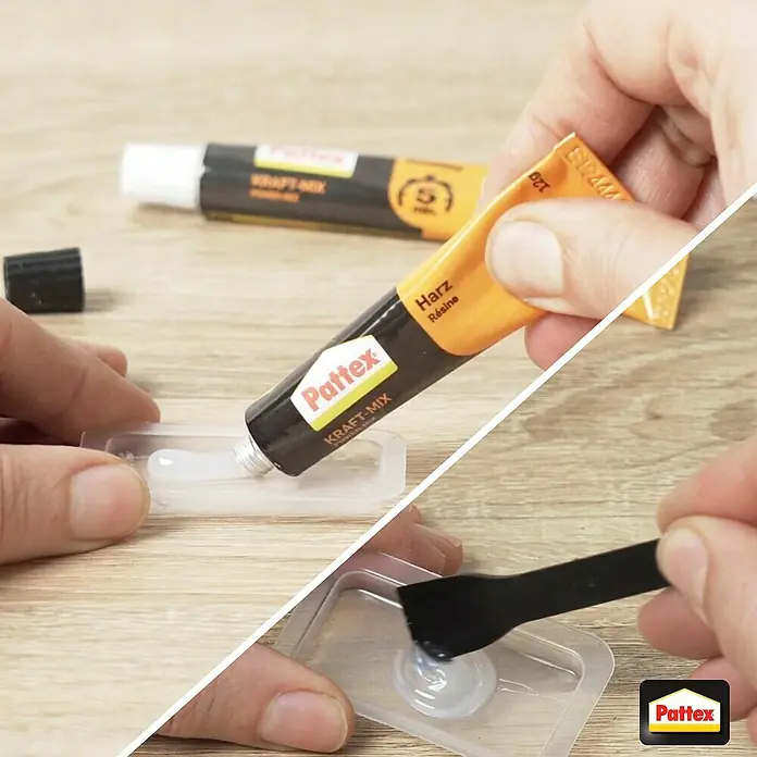 Pattex Kraft-Mix 2-Komponenten-Kleber Extrem Schnell - 2 x 11 ml - Anwendungsbeispiel