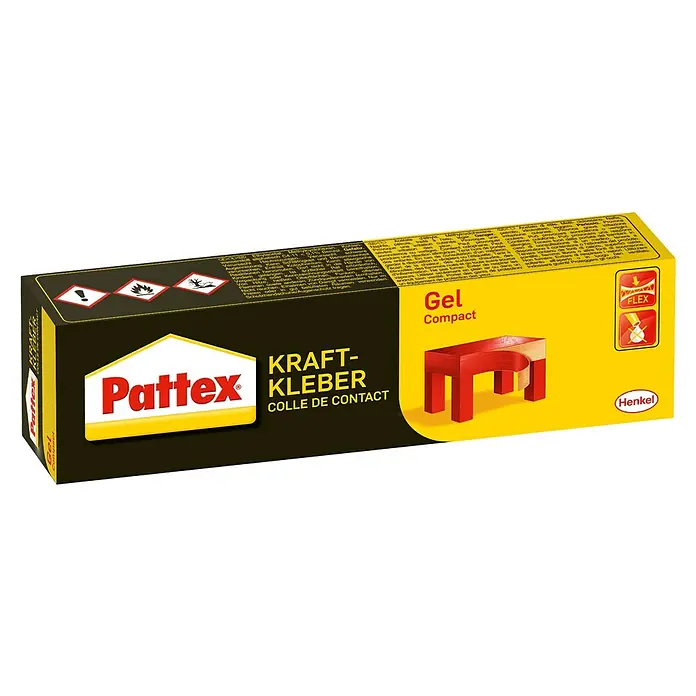 Pattex Kraftkleber Compact - 50 g, Tube, Gelartig - Diagonale Ansicht