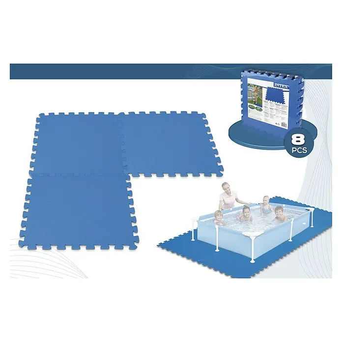 Intex Estera de protección de suelo Puzzle - L x An: 50 x 50 cm, Azul - Información del producto