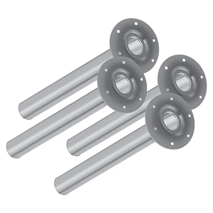 Element System Set de patas de mueble - Ø x L: 50 x 710 mm, Aluminio blanco, Capacidad de carga: 50 kg, 4 uds. - Vista angular