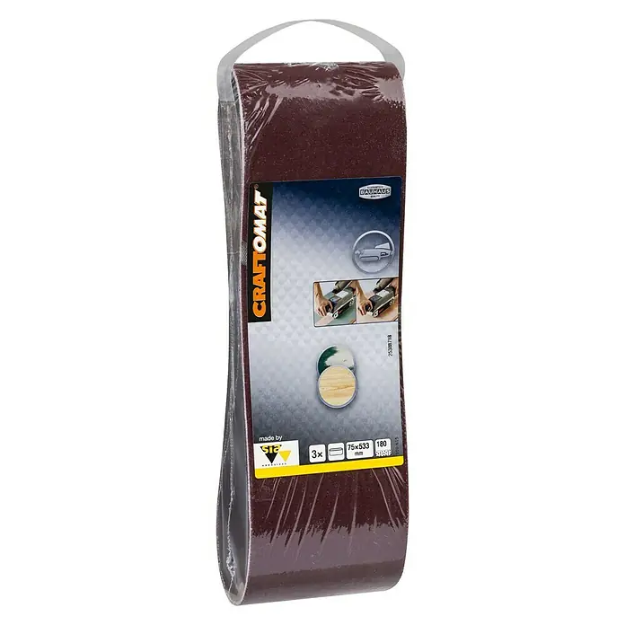 Craftomat Brusni remen BFWP - D x Š: 533 x 75 mm, Granulacija: 180, 3 Kom. - Pogled s desne strane