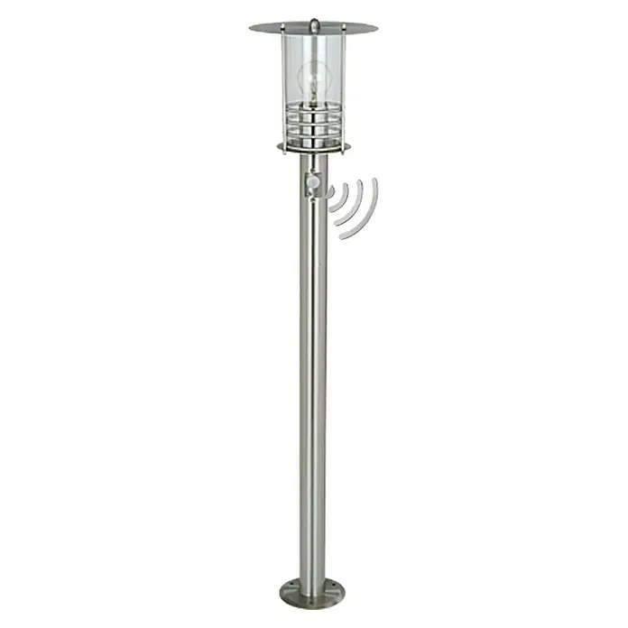 Starlux Silver Star II Sockelwegeleuchte - 60 W, Farbe: Edelstahl, Höhe: 110 cm, 1-flammig - Vorderansicht